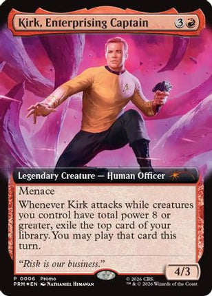Kirk, Enterprising Captain (Extended Art) (MEDIA-006) - Media Promos Foil