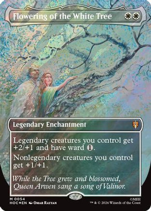 Flowering of the White Tree (Borderless) (Surge Foil) (HOC-054) - The Hobbit: Eternal-Legal Foil