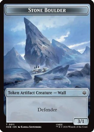 Stone Boulder // Dragon Double-Sided Token (HOB-11 // 5) - The Hobbit