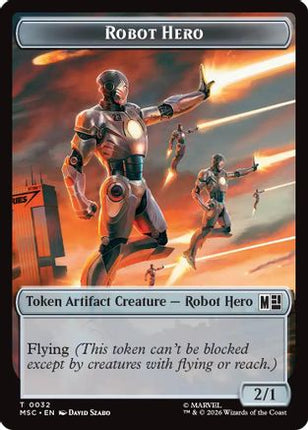 Robot Hero // Villain Double-Sided Token (MSC-32 // 9) - Commander: Marvel Super Heroes