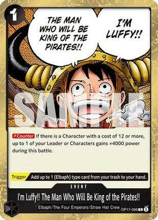 I'm Luffy!! The Man Who Will Be King of the Pirates!! (OP17-096) - The World's Strongest Warriors Foil