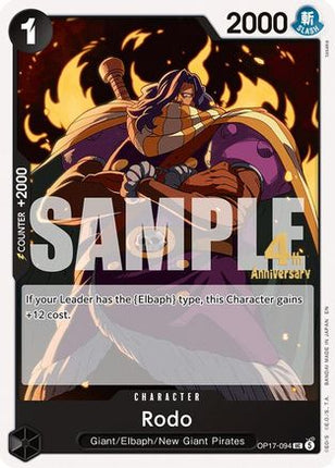 Rodo (OP17-094) - The World's Strongest Warriors Release Event Cards