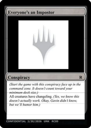 Everyone's an Imposter (UNK-) - Un-Known Event Playtest Cards