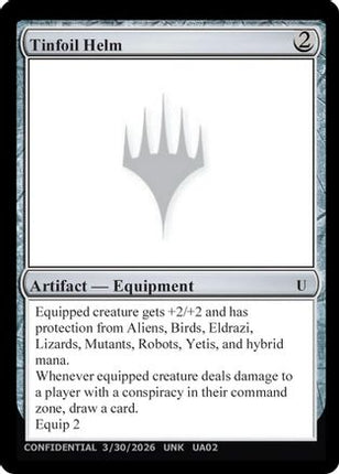 Tinfoil Helm (UNK-) - Un-Known Event Playtest Cards