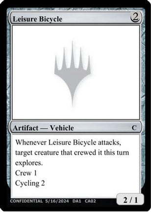 Leisure Bicycle (UNK-) - Un-Known Event Playtest Cards