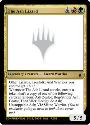 The Ash Lizard (UNK-) - Un-Known Event Playtest Cards