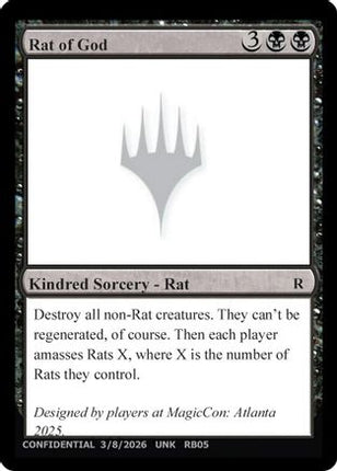 Rat of God (UNK-) - Un-Known Event Playtest Cards