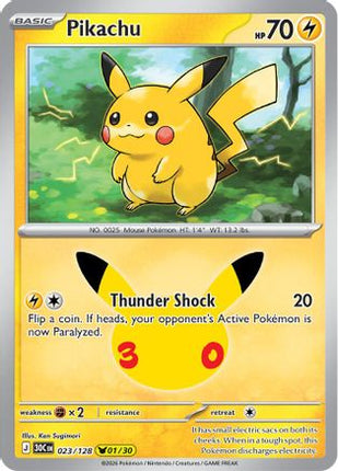 Pikachu 023/128  - Holofoil ME 30th Celebration - None