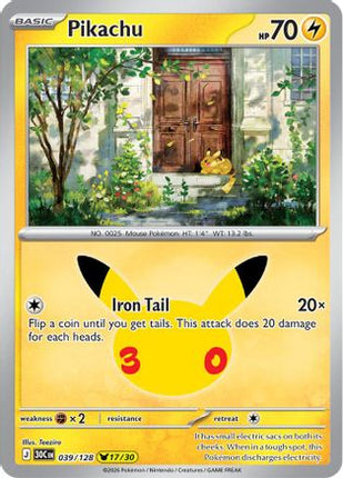 Pikachu 039/128  - Holofoil ME 30th Celebration - None