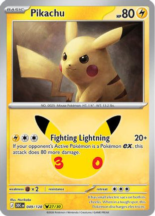 Pikachu 049/128  - Holofoil ME 30th Celebration - None