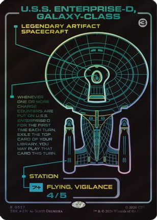 U.S.S. Enterprise-D, Galaxy-Class (Surge Foil) (TRK-557) - Star Trek Foil