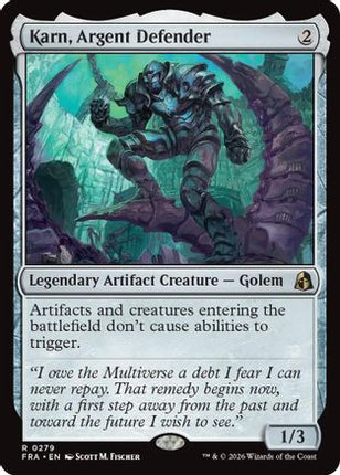 Karn, Argent Defender (FRA-279) - Reality Fracture Foil