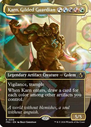 Karn, Gilded Guardian (Borderless) (FRA-316) - Reality Fracture