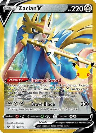 Zacian V 138  - Holofoil ME 30th Celebration Classic Collection - Classic Collection