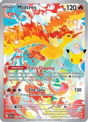 Moltres 130/128  - Holofoil ME 30th Celebration - Illustration Rare