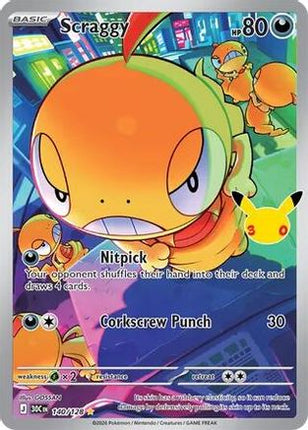 Scraggy 140/128  - Holofoil ME 30th Celebration - Illustration Rare