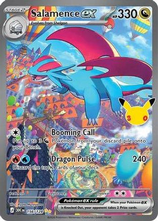 Salamence ex 156/128  - Holofoil ME 30th Celebration - Special Illustration Rare