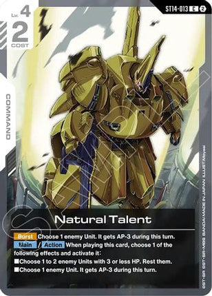 Natural Talent (ST14-013) - Starter Deck 14 Heavy Dominion