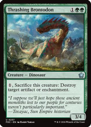 Thrashing Brontodon (FDC-237) - Commander: Foundations