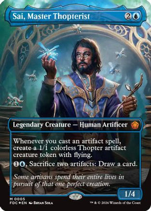 Sai, Master Thopterist (Borderless) (FDC-005) - Commander: Foundations Foil