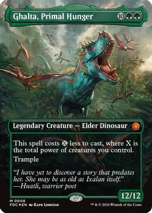 Ghalta, Primal Hunger (Borderless) (FDC-008) - Commander: Foundations Foil