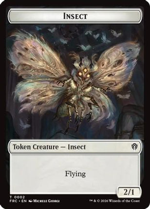 Insect // Rogue Double-Sided Token (FRC-2 // 7) - Commander: Reality Fracture