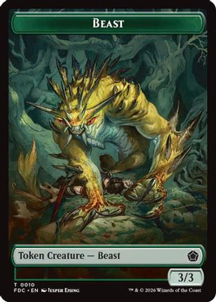 Beast // Phyrexian Beast Double-Sided Token (FDC-10 // 11) - Commander: Foundations