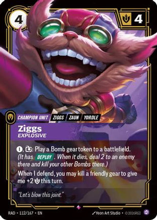 Ziggs, Explosive (112/167) - Radiance Foil