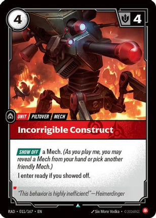 Incorrigible Construct (011/167) - Radiance Foil