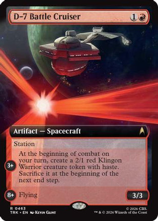 D-7 Battle Cruiser (Extended Art) (TRK-463) - Star Trek Foil