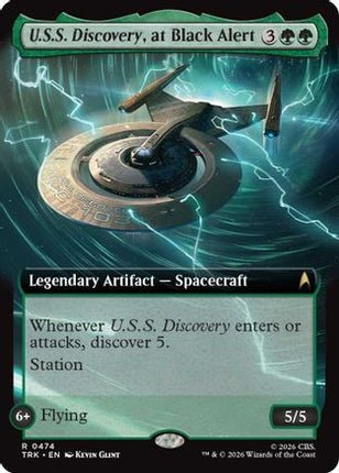 U.S.S. Discovery, at Black Alert (Extended Art) (TRK-474) - Star Trek Foil