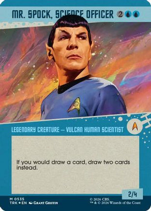 Mr. Spock, Science Officer (Borderless) (Surge Foil) (TRK-535) - Star Trek Foil