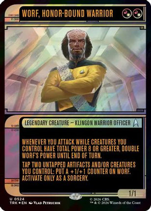 Worf, Honor-Bound Warrior (Showcase) (0524) (Surge Foil) (TRK-524) - Star Trek Foil