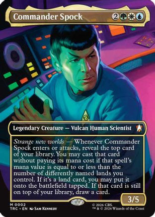 Commander Spock (Borderless) (TRC-002) - Commander: Star Trek Foil