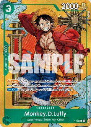 Monkey.D.Luffy (P-108) (Mini Case Set Vol. 3 Sunohara Artwork) (P-108) - One Piece Promotion Cards Foil