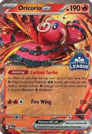 Oricorio ex 018/094  - Holofoil Southeast Asia Exclusives - Double Rare