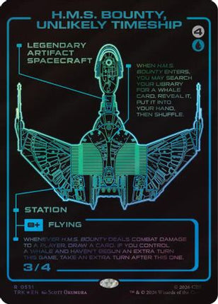H.M.S. Bounty, Unlikely Timeship (Showcase) (Surge Foil) (TRK-551) - Star Trek Foil