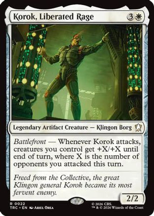 Korok, Liberated Rage (Surge Foil) (TRC-022) - Commander: Star Trek Foil