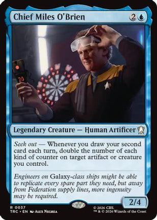 Chief Miles O'Brien (Surge Foil) (TRC-037) - Commander: Star Trek Foil