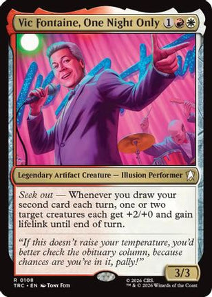 Vic Fontaine, One Night Only (Surge Foil) (TRC-108) - Commander: Star Trek Foil