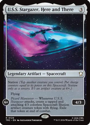 U.S.S. Stargazer, Here and There (Surge Foil) (TRC-129) - Commander: Star Trek Foil