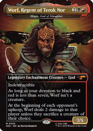 Worf, Regent of Terok Nor - Mogis, God of Slaughter (Borderless) (SDS-026) - Star Trek: Stardates Foil