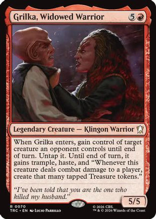 Grilka, Widowed Warrior (Surge Foil) (TRC-070) - Commander: Star Trek Foil