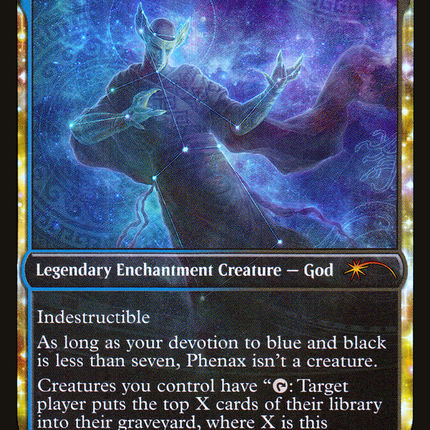 Phenax, God of Deception (SLD-075) - Secret Lair Drop: (enchantment, Showcase) Foil