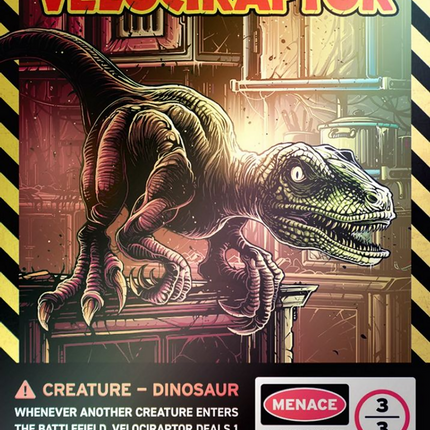 Rampaging Ferocidon (SLD-1390) - Secret Lair Drop / Velociraptor: (Full Art) (Borderless) Foil