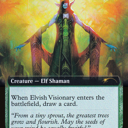 Elvish Visionary (SLD-763) - Secret Lair Drop: (Extended Art) Foil