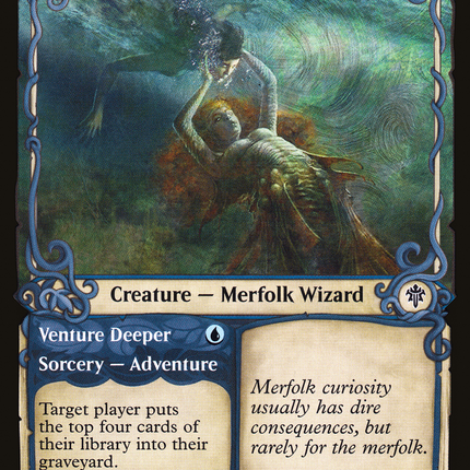 Merfolk Secretkeeper // Venture Deeper (ELD-284) - Throne of Eldraine: (Showcase) Foil