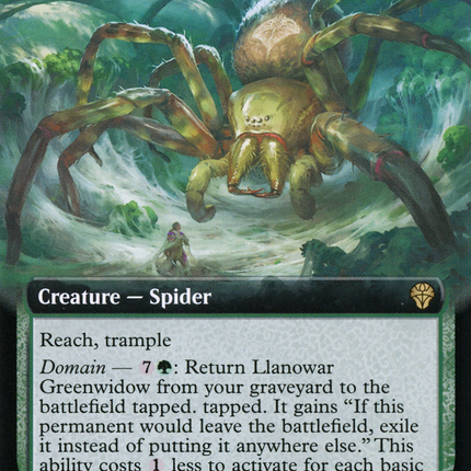 Llanowar Greenwidow (DMU-415) - Dominaria United: (Extended Art)