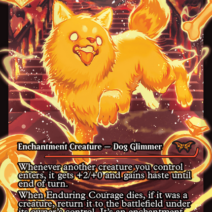 Enduring Courage (DSK-392) - Duskmourn: House of Horror: (Showcase) Foil