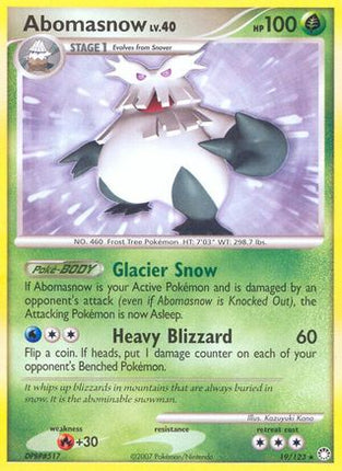 Abomasnow 019  Mysterious Treasures - Rare